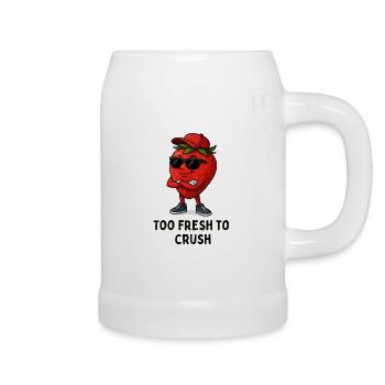 Naughty Strawberry Streetwear Caricature - Beer Mug - white - Right