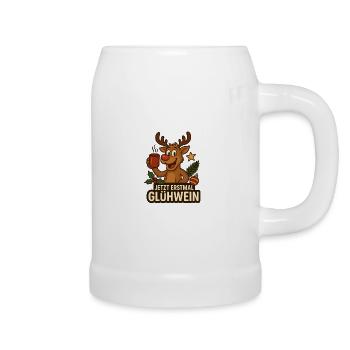 Mulled Wine Fan Reindeer - Beer Mug - white - Right
