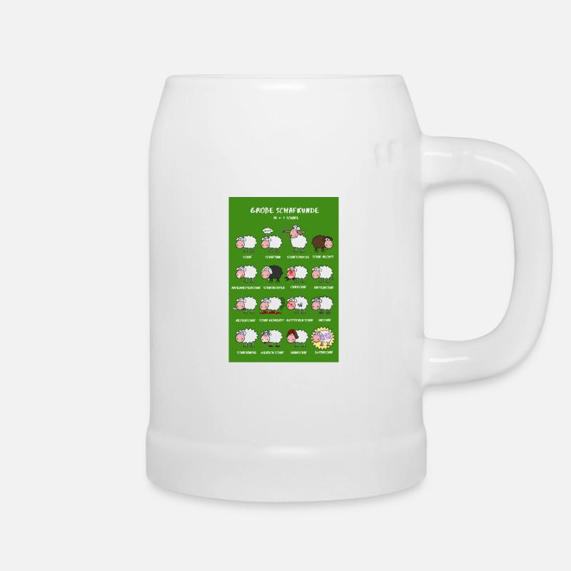 Large Sheep Science Poster Edition - Beer Mug - white