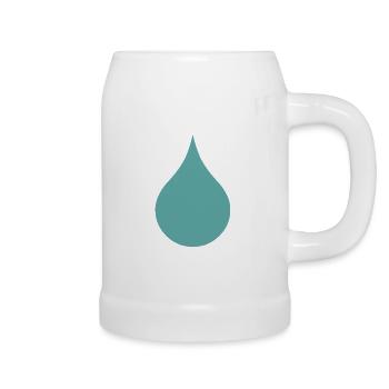Water Drop - Raindrop - Beer Mug - white - Right