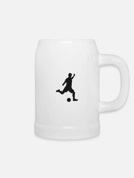 fussballspieler - Bierkrug - Weiß