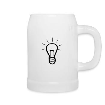 Ampoule idée - Chope en céramique - blanc - Droite