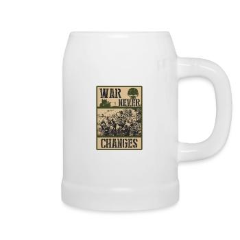 La guerre ne change jamais - Chope en céramique - blanc - Droite