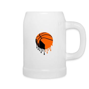 Tropfende Basketball-Straßenkunst - Bierkrug - Weiß - Rechts