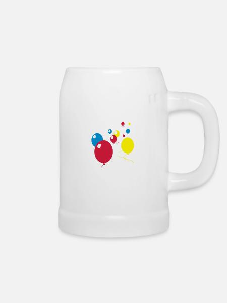 Lüftballons - Bierkrug - Weiß