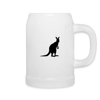 kangaroo animal - Chope en céramique - blanc - Droite