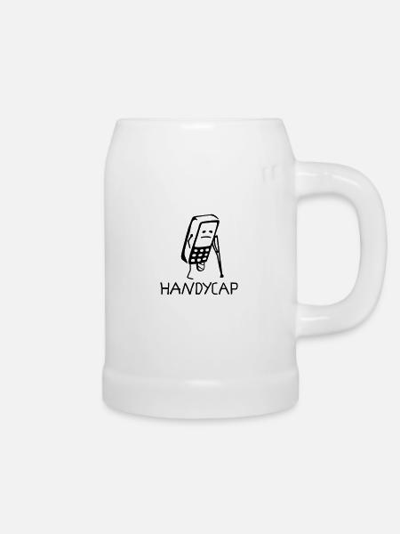 HANDYCAP - Bierkrug - Weiß