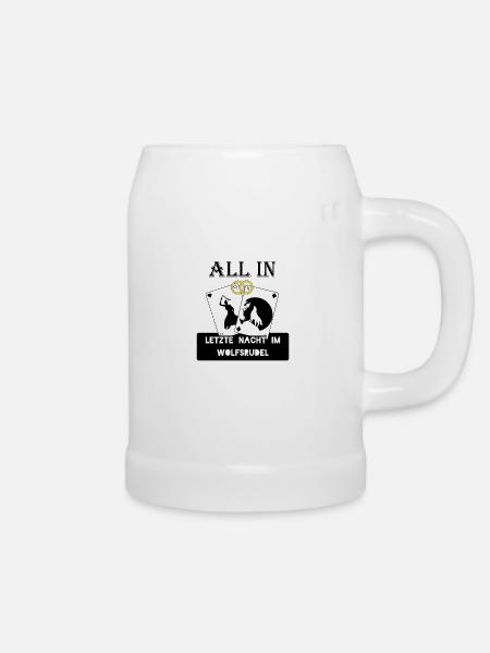 ALL IN Junggesellenabschied - Bierkrug - Weiß