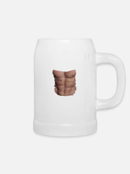 bodybuilder © - Bierkrug - Weiß
