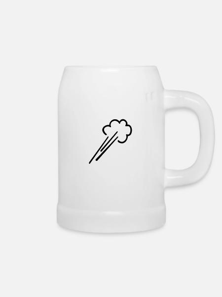 Luftstrom / wind blows (1c) - Bierkrug - Weiß