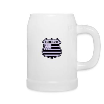 breizh bretagne - Beer Mug - white - Right