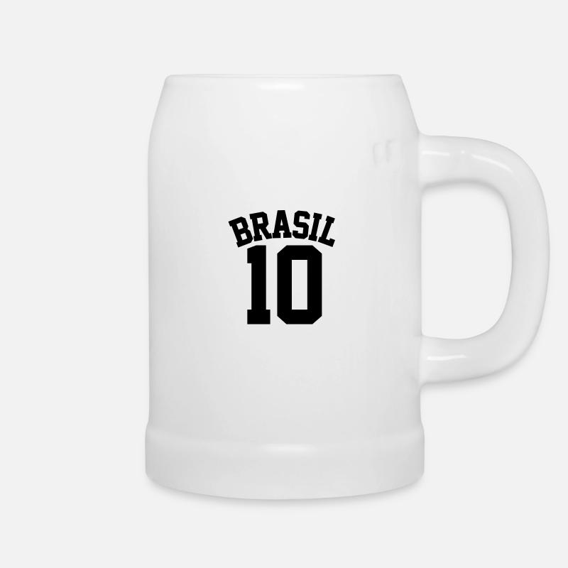 Brasil 10 - Beer Mug - white