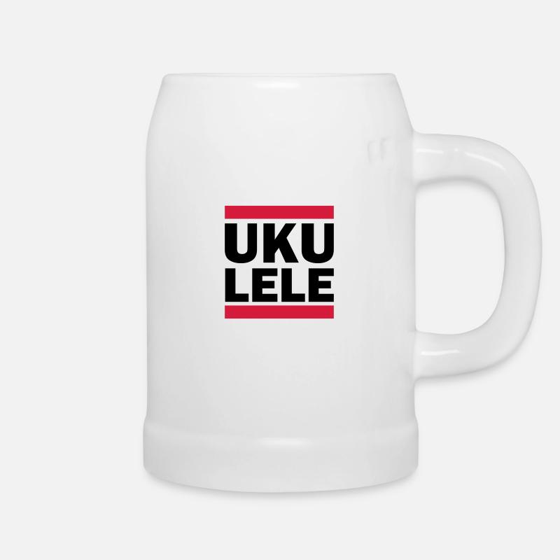 UKULELE - Chope en céramique - blanc