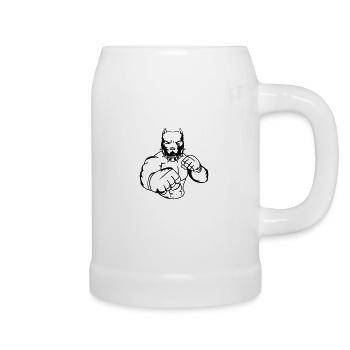 dog_fighter_001 - Bierkrug - Weiß - Rechts
