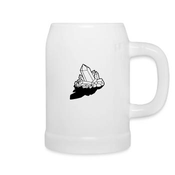 Clipart ombre cristal - Chope en céramique - blanc - Droite