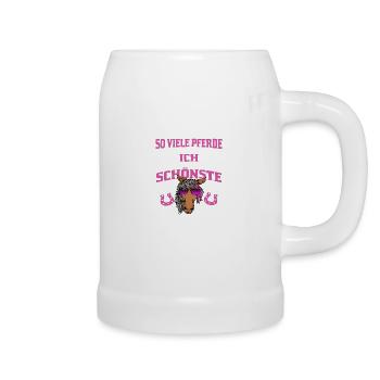 Pferde Pferdesprüche Reiterin Geschenk - Bierkrug - Weiß - Rechts