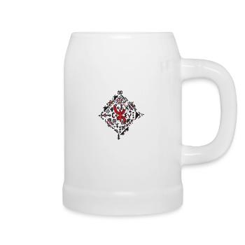 Berber motif Kabyle z Amazigh - Beer Mug - white - Right