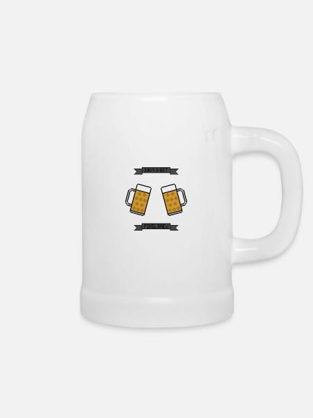 8-Bit Pixel Beer Mug - Bierkrug - Weiß