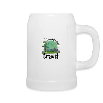 Travel Around The World - Beer Mug - white - Right