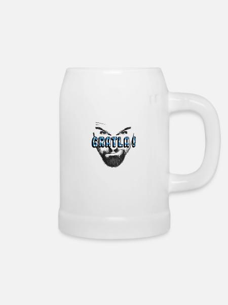 Gratla bayrisch dialekt - Bierkrug - Weiß