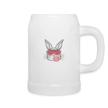 Kaugummi Blase Hase cool - Bierkrug - Weiß - Rechts