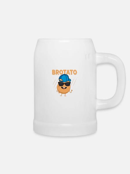 Brotato Potato Vegetable - Bierkrug - Weiß