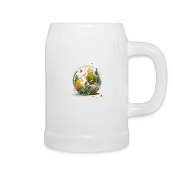 Der Miniaturbohrer - Bierkrug - Weiß - Rechts