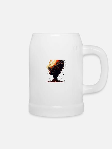 Explosion der Gedanken - Bierkrug - Weiß