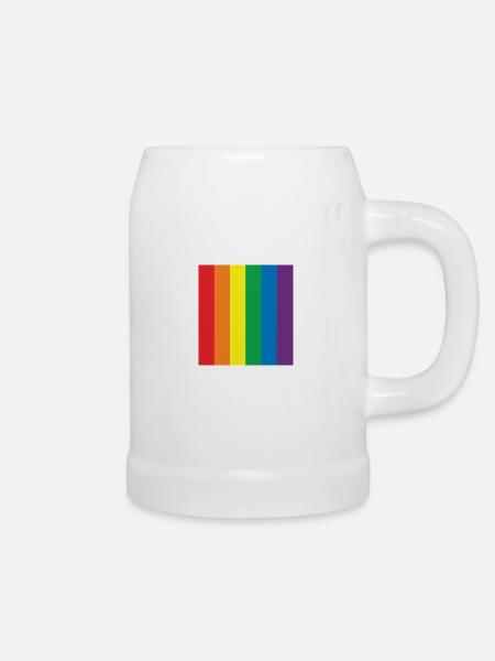 REGENBOGEN-FARBE - Bierkrug - Weiß