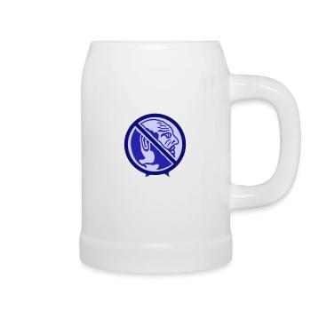 Man, forbidden. Restriction and discrimination - Beer Mug - white - Right