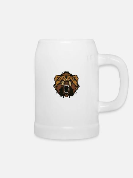 Wildtiere - Bierkrug - Weiß