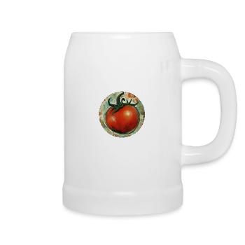 Tomate / Gemüse / Vegetable - Bierkrug - Weiß - Rechts