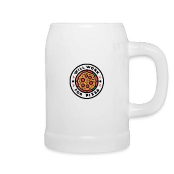Fonctionnera pour Pizza - Chope en céramique - blanc - Droite
