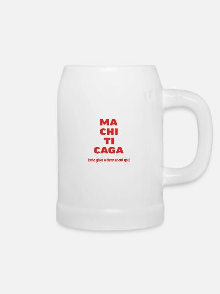 Aber wer Sie! Bastard-Phrase - Bierkrug - Weiß