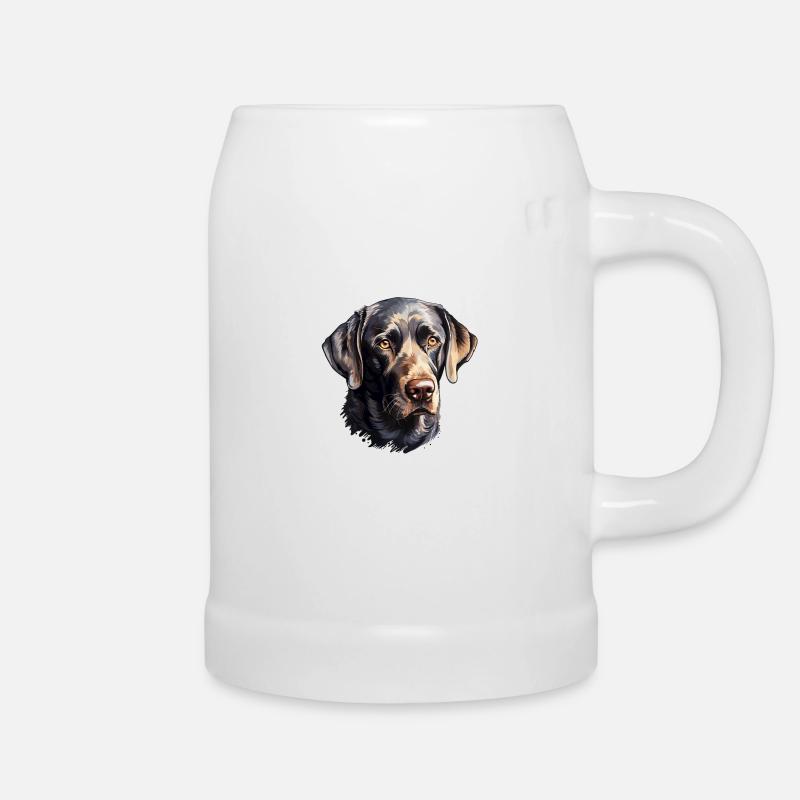 Labrador Retriever cute - Beer Mug - white