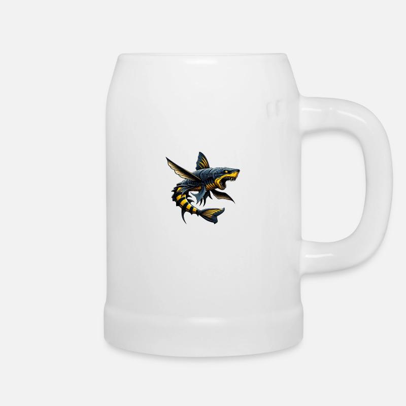 Wasp shark - Beer Mug - white