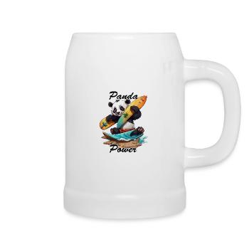 Panda / Animal / Zoo / Bamboo / Wild / Childlike - Beer Mug - white - Right
