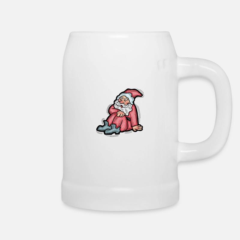 Weihnachtsmann - Bierkrug - Weiß