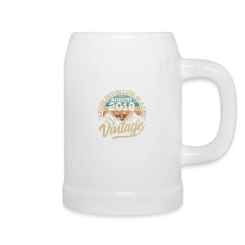 Geburtstag August 2018 Geburtstagsgeschenk August - Bierkrug - Weiß - Rechts