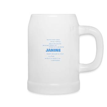 Sayings Janine - Beer Mug - white - Right