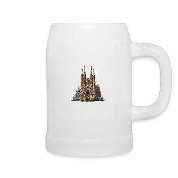 Sagrada Familia - Bierkrug - Weiß - Rechts