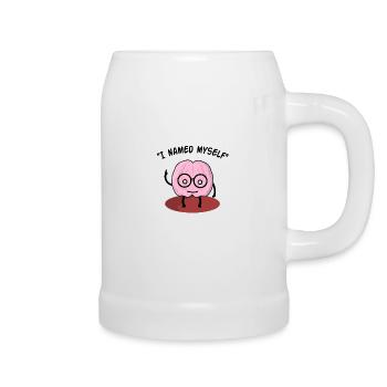 Je me suis nommé, jeu de mots amusant - Chope en céramique - blanc - Droite