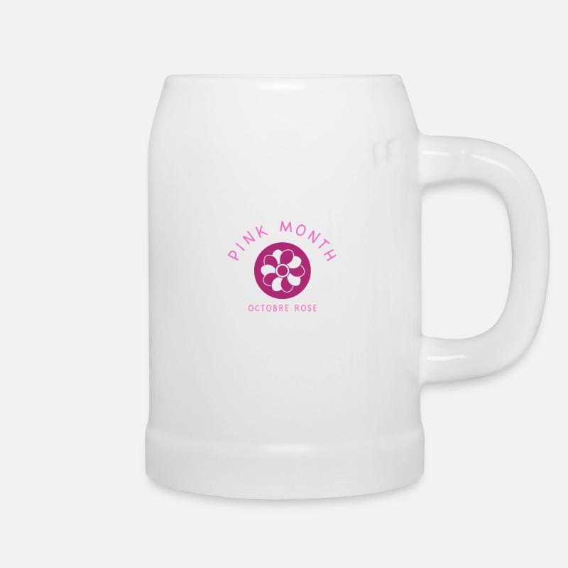October Rose: Mois en Rose - Chope en céramique - blanc