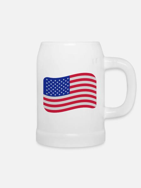 usa flagge - Bierkrug - Weiß