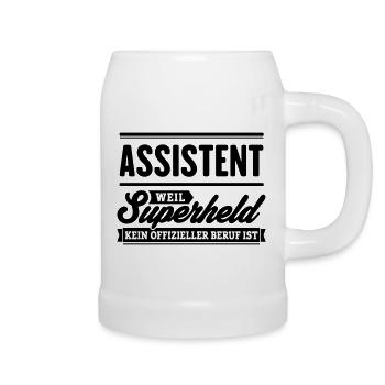 Superheld Assistent - Bierkrug - Weiß - Rechts