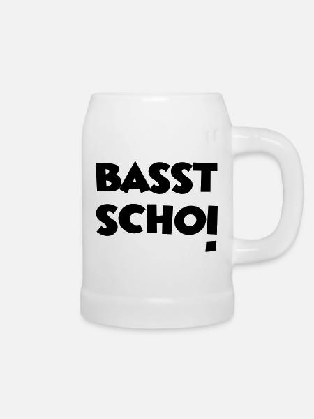 Basst Scho! - Bierkrug - Weiß