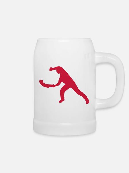 Baskische Pelota Abbildung 2 - Bierkrug - Weiß