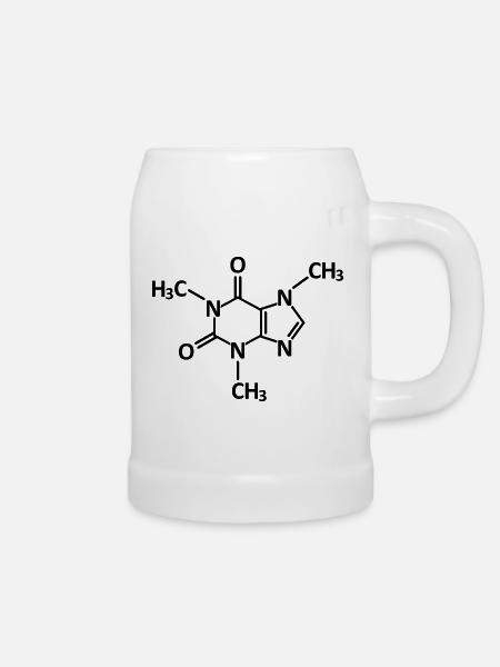 coffein - Bierkrug - Weiß