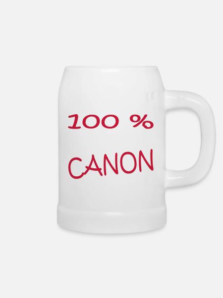100% canon - Bierkrug - Weiß