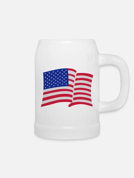 Amerika - Bierkrug - Weiß
